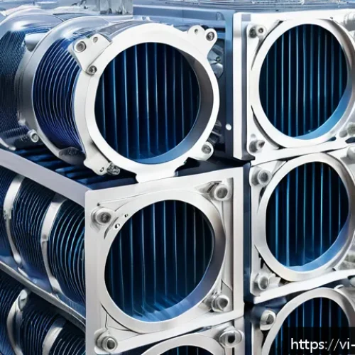 Home 32 기계공학 열효율 - A highly detailed industrial heat exchanger made of aluminum alloy with intricate thin cooling fins ...