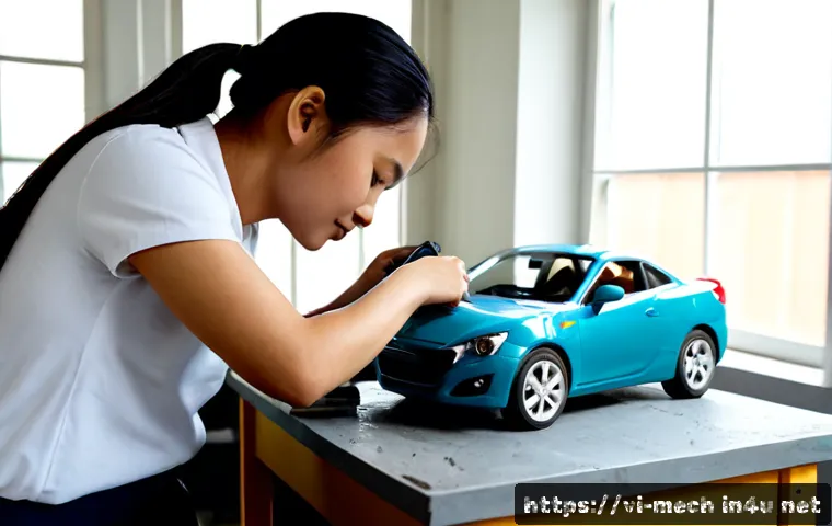 기계공학 자동차모델링 - Photorealistic automotive mechanical engineering student in a modern Vietnamese university design st...