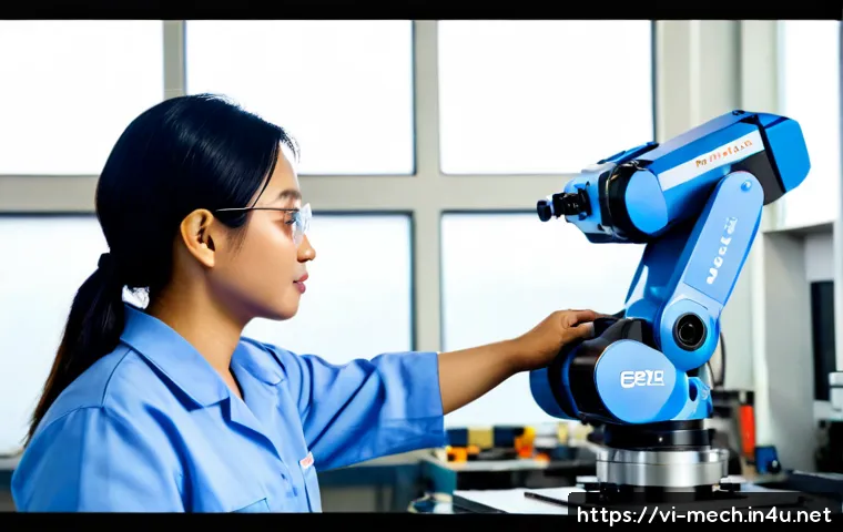 기계공학 기계기술혁신 - Photorealistic mechanical engineering innovation laboratory in Vietnam, Vietnamese engineer wearing ...